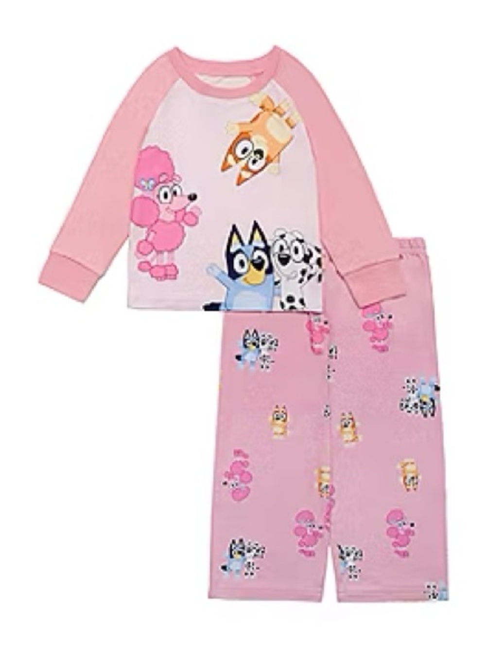 Toddler Girls Bluey Crew Neck Long Sleeve 2-pc. Pajama Set
